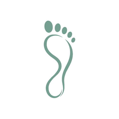 Foot drawing in Green icon